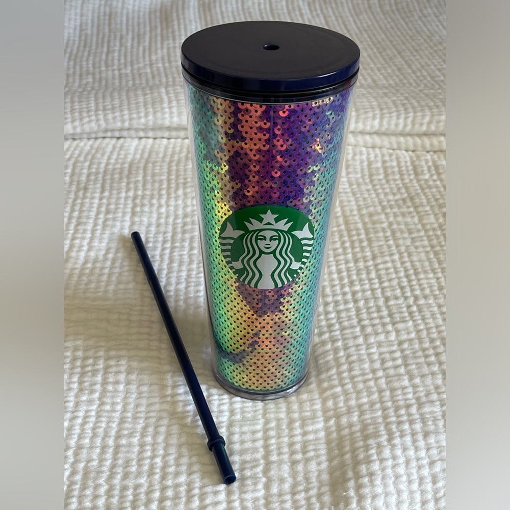 Starbucks Holiday 2020 Iridescent Sequin Tumbler